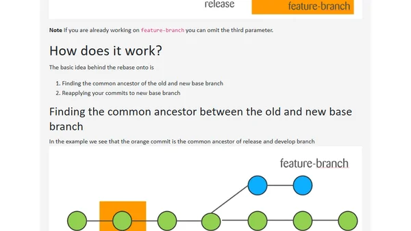 How to rebase onto a different branch with git