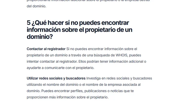 Cómo saber quien es el dueño de un dominio Web