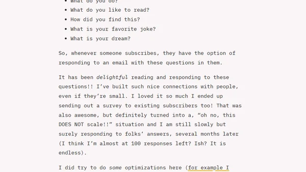 Doing things that don't scale is about finding value