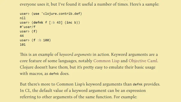 Keyword arguments