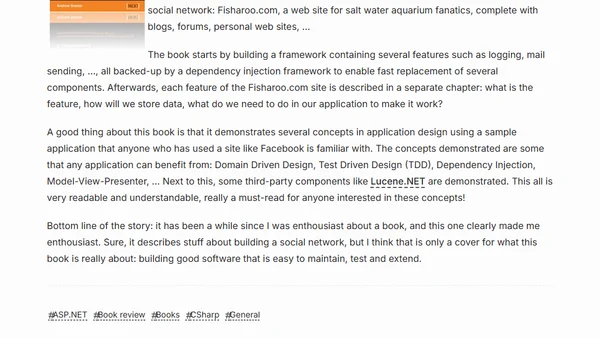 Book review: ASP.NET 3.5 Social Networking