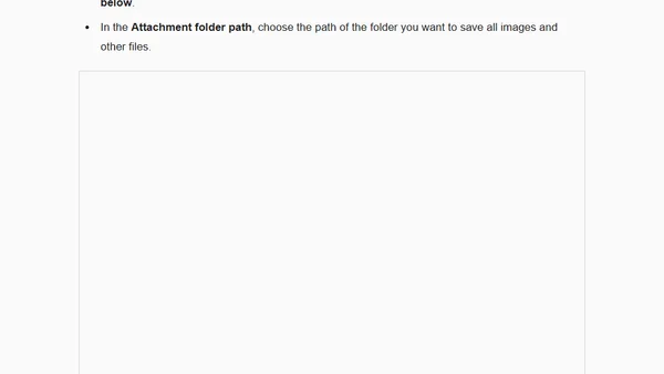 Set default location for images, files and attachments in Obsidian