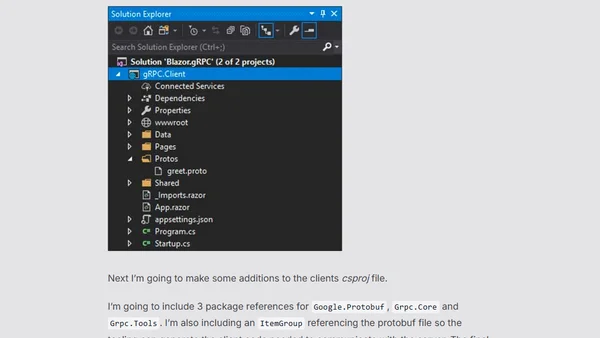 Calling gRPC Services With Server-side Blazor