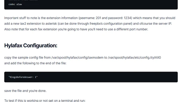 Hylafax + Iaxmodem on pure Asterisk/FreePBX (replacing (rt)fax)
