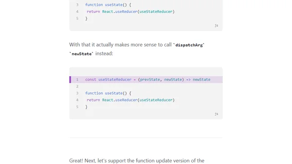 How to implement useState with useReducer