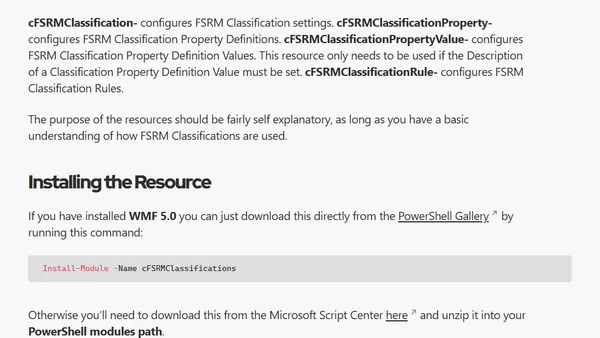 File Server Resource Manager (FSRM) Classifications DSC Resource