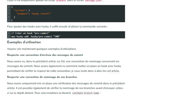 Git : L’utilisation des hooks avec Husky