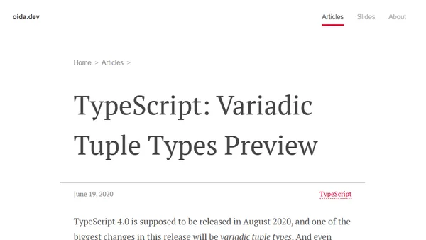 TypeScript: Variadic Tuple Types Preview