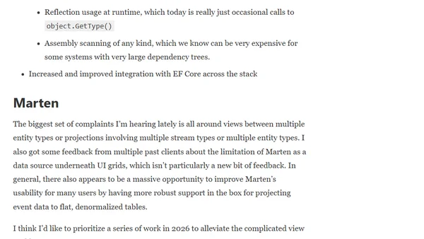 Critter Stack Roadmap for 2026