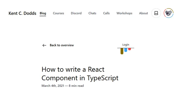 How to write a React Component in TypeScript
