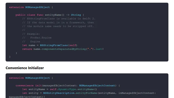 Creating Core Data Objects In Swift