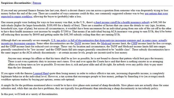 Suspicious discontinuities