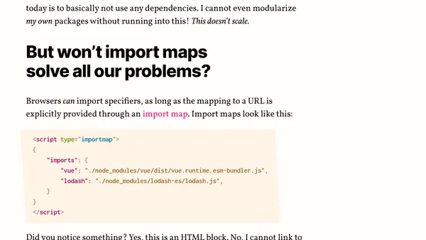 Web dependencies are broken. Can we fix them?