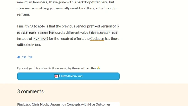 How to create rounded gradient borders with any background in CSS