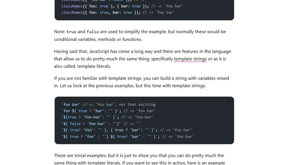 You do not need to use the classnames package