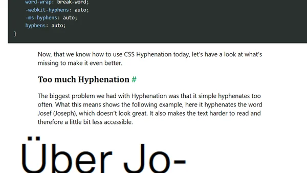 A look at CSS hyphenation in 2019