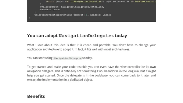 How to test view controllers navigation