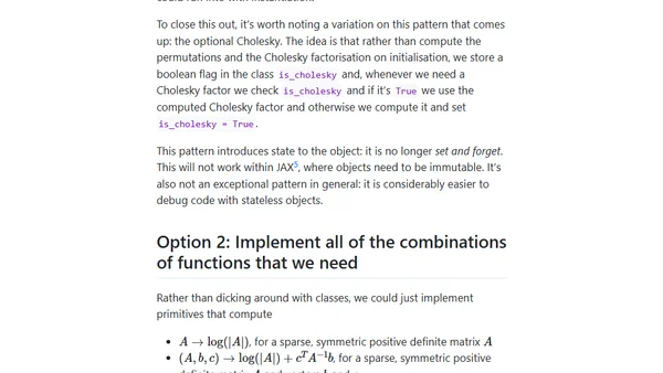 Sparse Matrices 4: Design is my passion