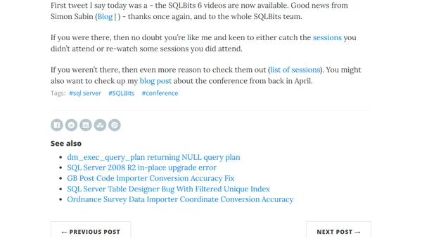 SQLBits 6 videos available