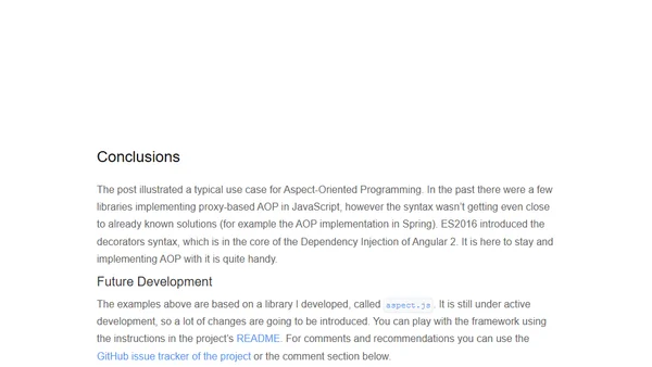 Aspect-Oriented Programming in JavaScript