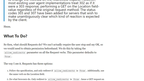 Requests and the HTTP 302 Status Code
