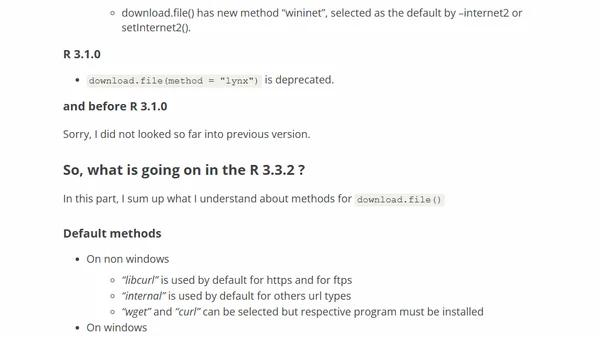 About download methods & OS