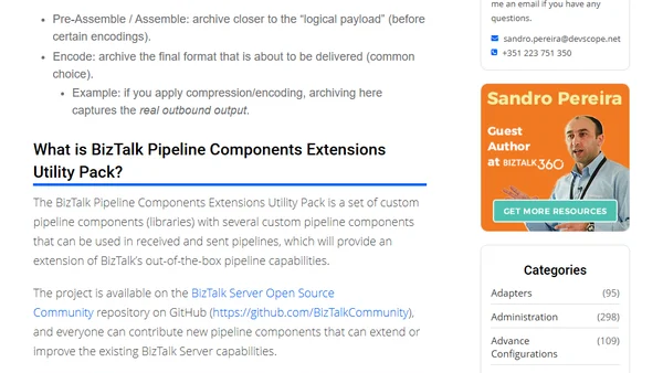 BizTalk Pipeline Components Extensions Utility Pack: YYYY/MM/DD Archive Pipeline Component