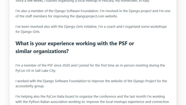 Python Community News Interview