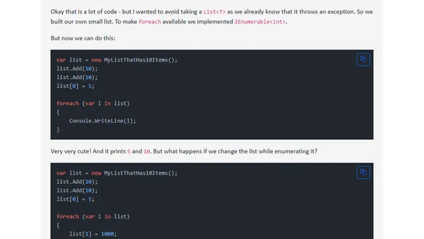 How does a List know that you changed it while enumerating it?