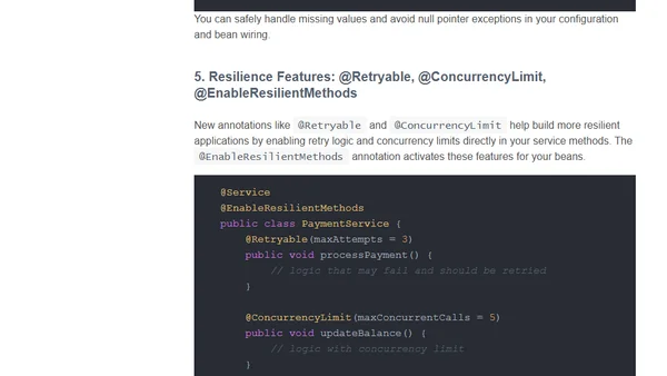 Spring Boot 4 and Spring Framework 7: Key Features and Changes