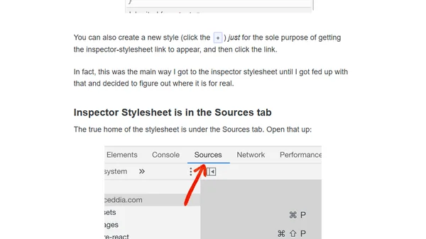 Directly Open The Inspector Stylesheet in Chrome