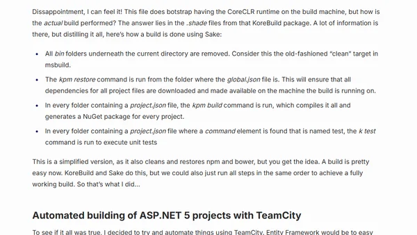 Building future .NET projects is quite pleasant
