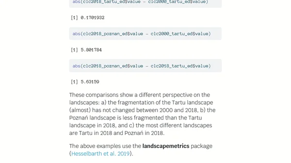 Comparison of spatial patterns in categorical raster data for arbitrary regions using R