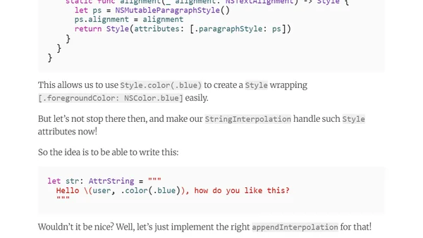 StringInterpolation in Swift 5 — AttributedStrings