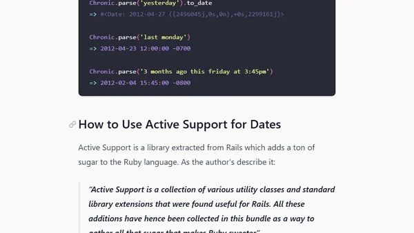 Playing with Ruby Dates