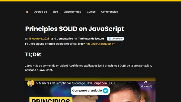 Principios SOLID en JavaScript
