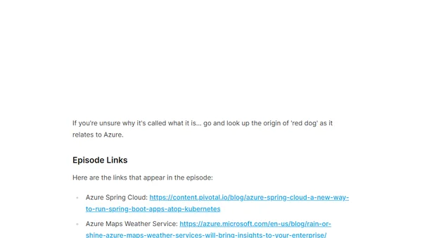 Red Dog for Dev Episode One!