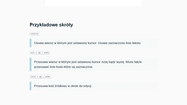 Eclipse — skróty klawiszowe