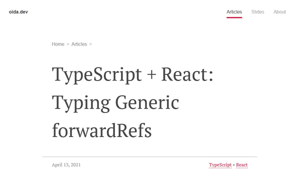 TypeScript + React: Typing Generic forwardRefs
