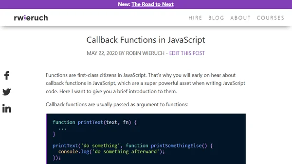 Callback Functions in JavaScript
