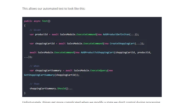Automated Tests: Testability
