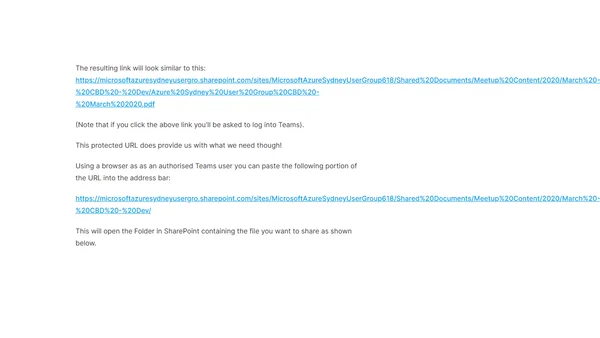 Free Microsoft Teams for communities: public file sharing