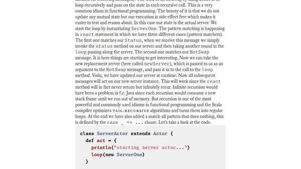 HotSwap Code using Scala and Actors