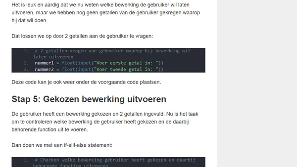 Maak een simpele rekenmachine in Python (5 stappen)