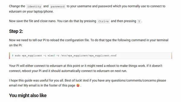 Connecting Raspberry Pi to Eduroam Wifi