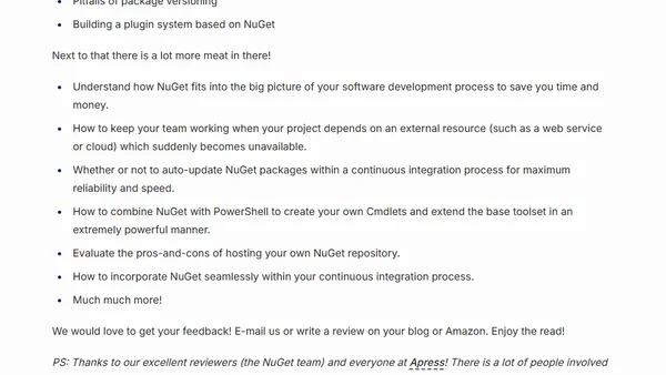 Pro NuGet second edition is out