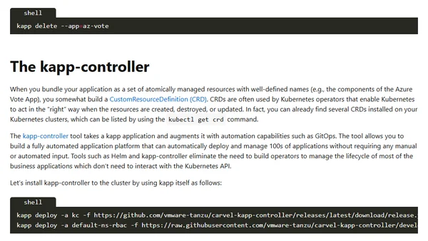 Managing Applications in Kubernetes with the Carvel Kapp Controller