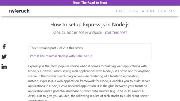 How to setup Express.js in Node.js