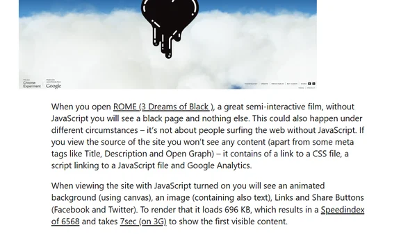 Every web site has to start with server-side rendered HTML – no exceptions.