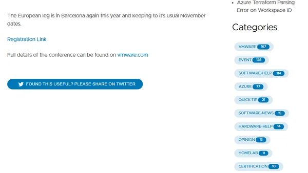 VMware Explore Europe 2023 Dates